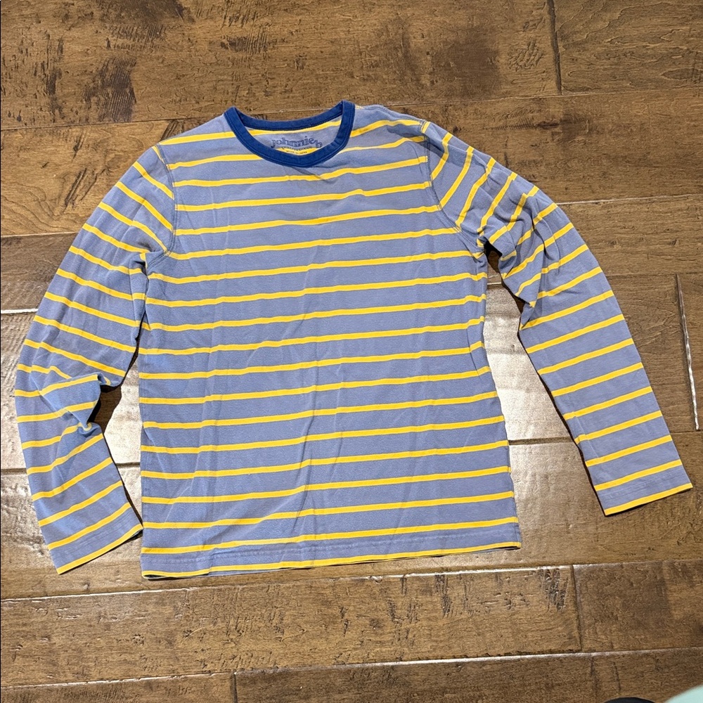 Boden Kids Long Sleeve Shirt - Blue and Yellow